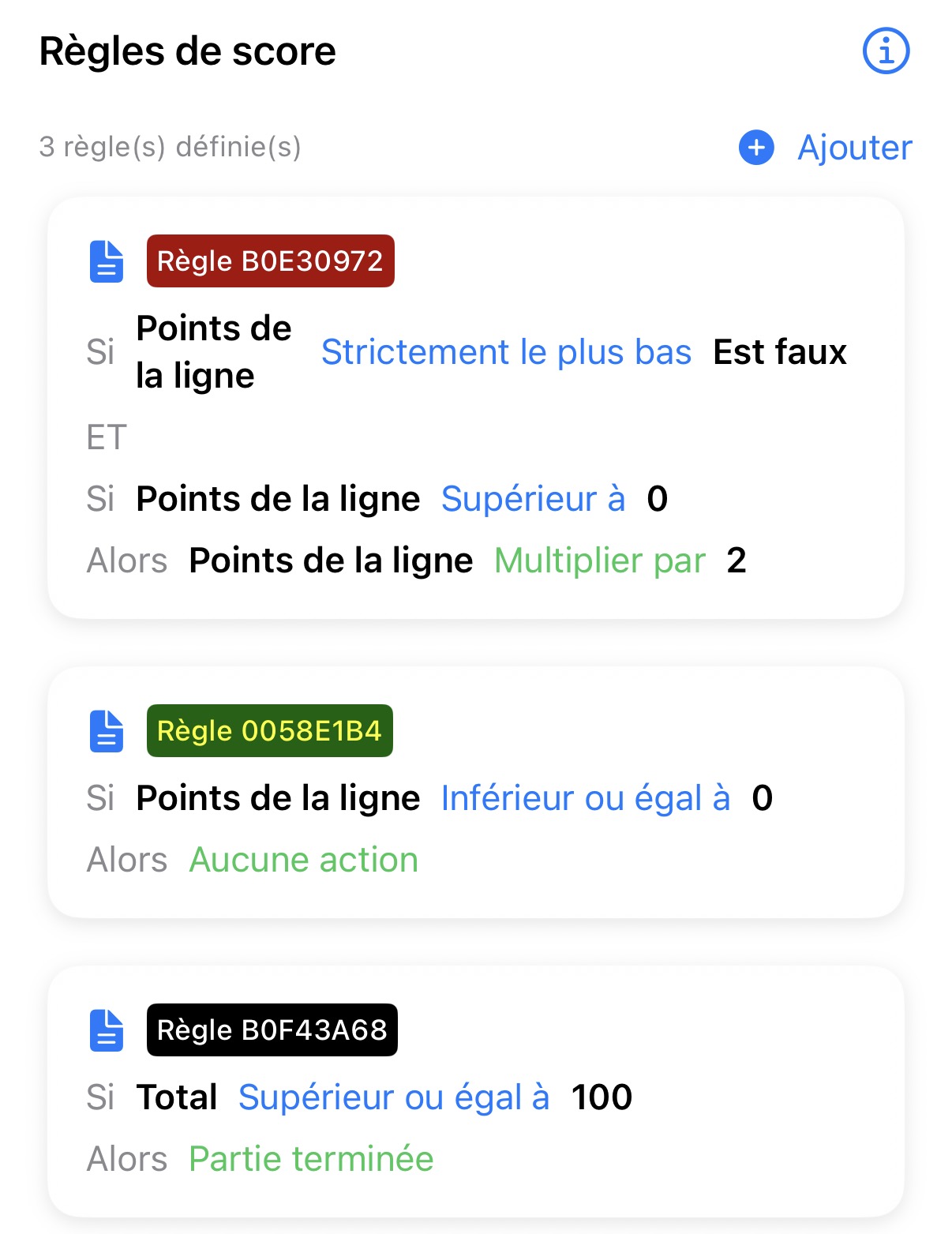 Dynamic Scoring Rules (Scripts)